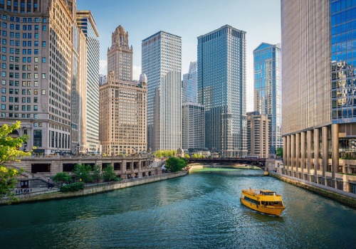 The Chicago Cityscape along the Chicago River and its many skyscrapers are locations All Window Cleaning Services offers Illinois Window Cleaning Services